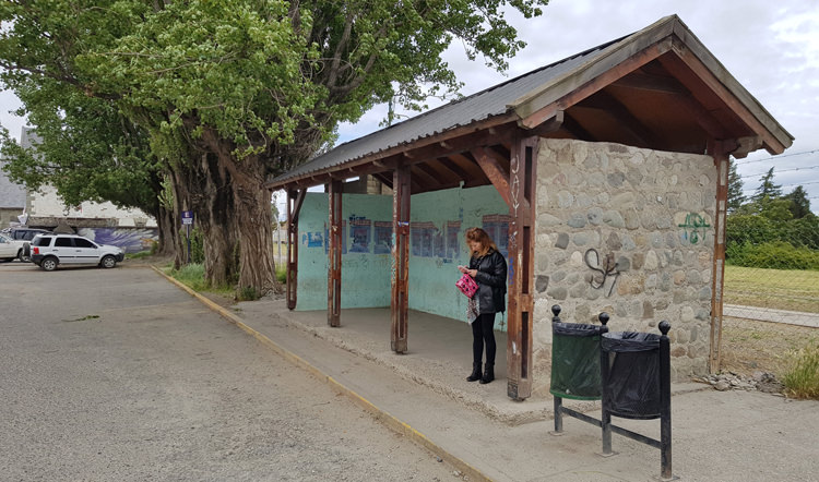 MiBus bus stop in Bariloche