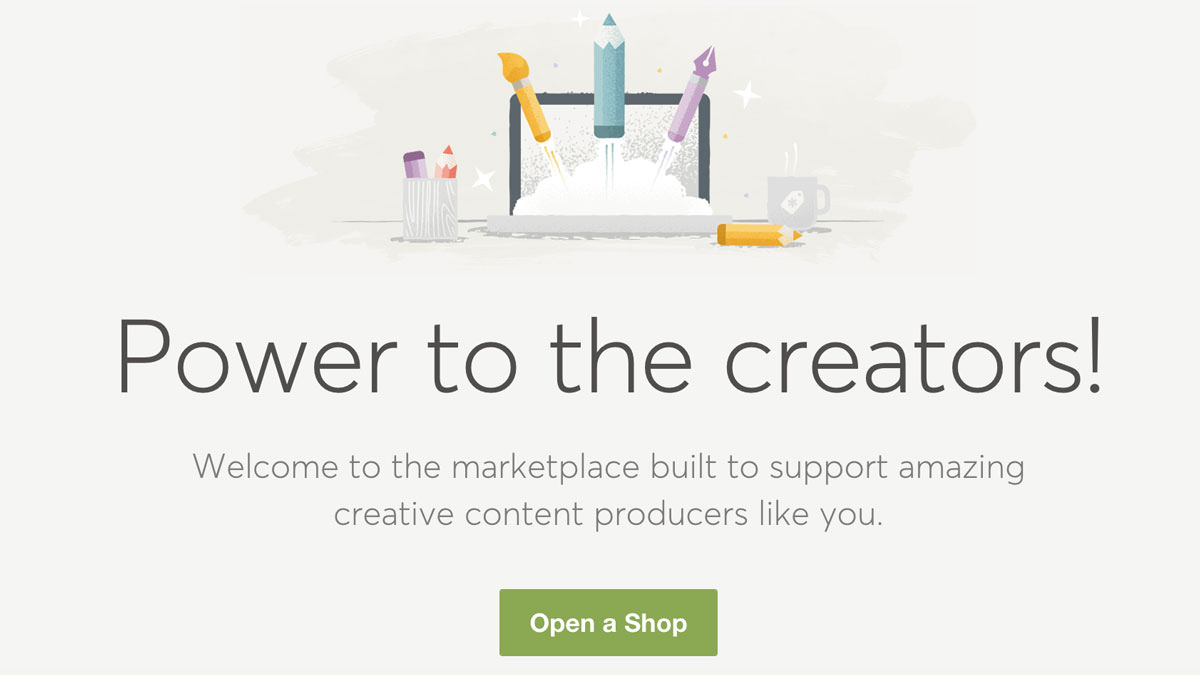 creative market open a shop