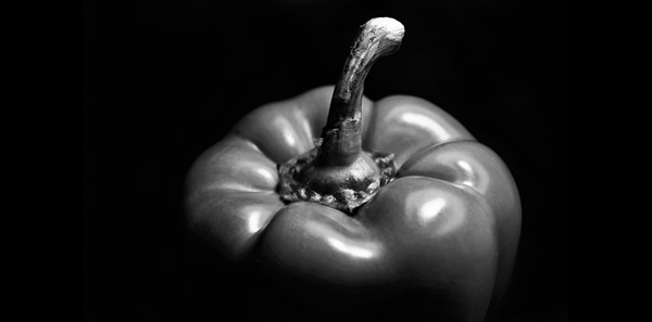 black and white pepper by Edward Weston