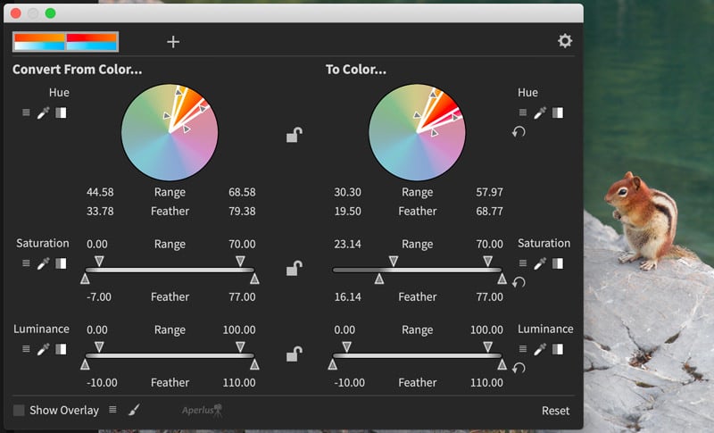 Exposure X6 review advanced color editor example