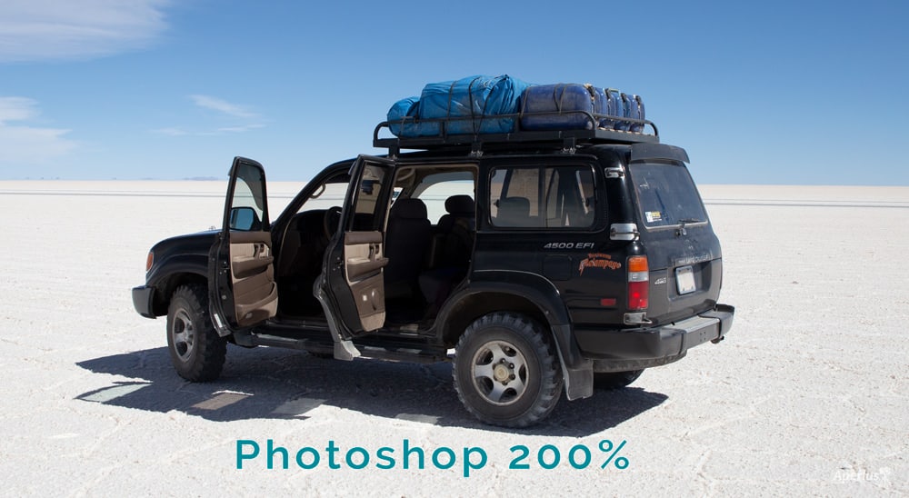 photoshop image enlarge jeep