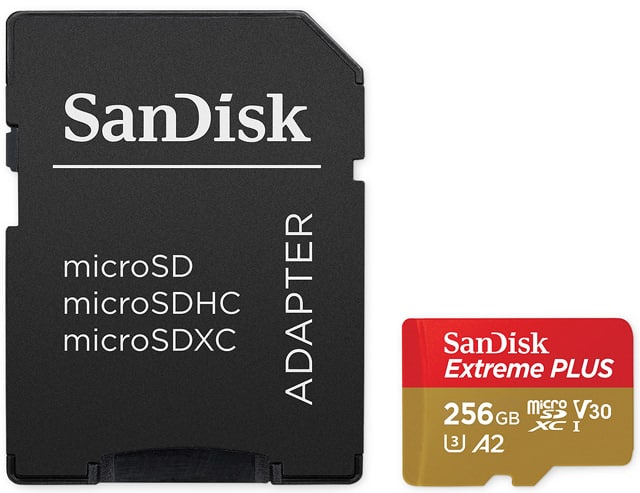 Sandisk microSD card and adapter