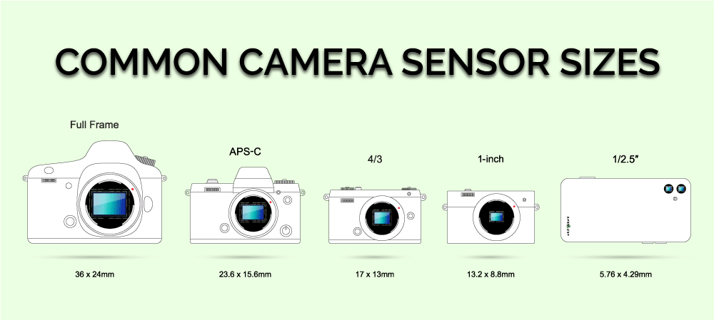 common camera sensor sizes