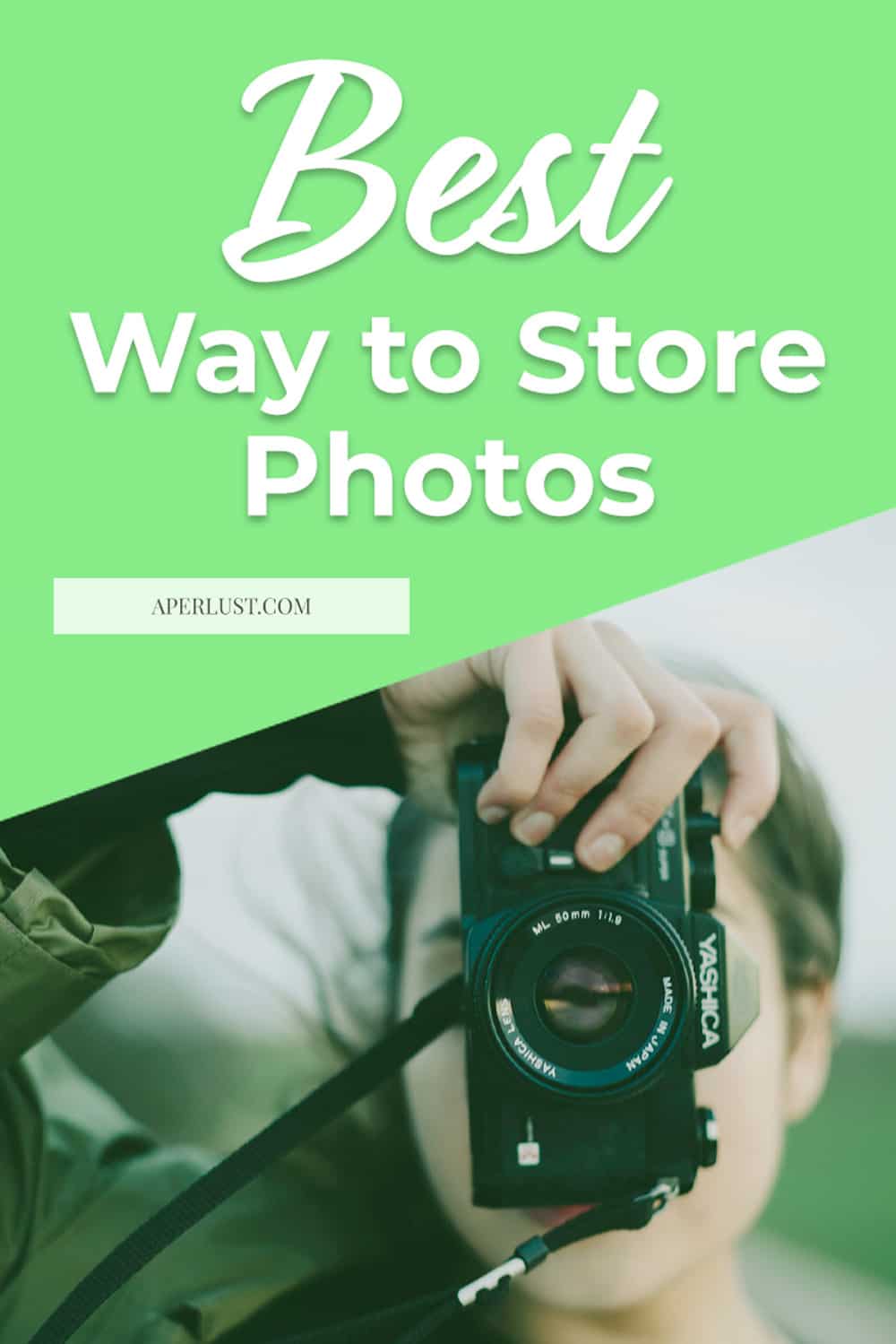 best way to store photos Pinterest image