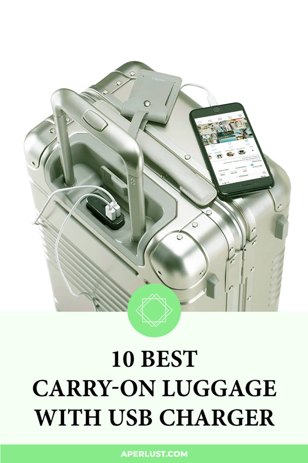 10 best carry-on luggage with usb charger pinterest pin