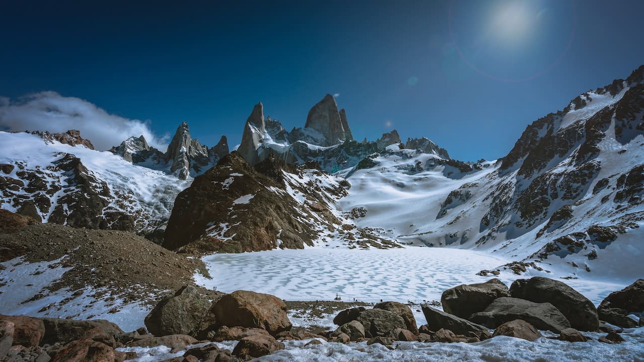 Landscape photo of Moun Fitz Roy in Patagonia, Argentina.