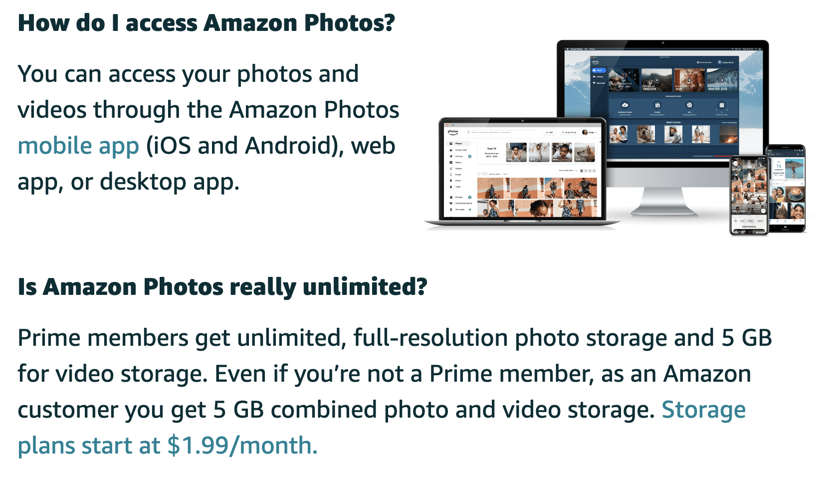 Amazon Photos best cheap cloud storage for photos